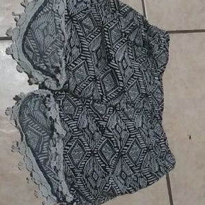 Black and White design lounge shorts